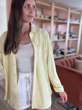 Load image into Gallery viewer, serene butter yellow soft button up