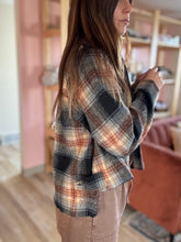 Load image into Gallery viewer, rust, black + grey flannel jacket