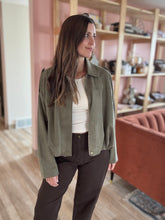Load image into Gallery viewer, bubble combat suede jacket