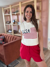 Load image into Gallery viewer, soft cherry pointelle shorts