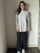 Load image into Gallery viewer, washed black cotton wide leg pants