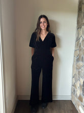 Load image into Gallery viewer, black velvet jumpsuit