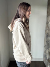 Load image into Gallery viewer, taupe cotton hooded sweatshirt