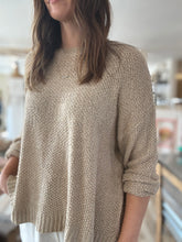 Load image into Gallery viewer, taupe lightweight oversized textured sweater