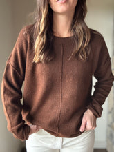 Load image into Gallery viewer, brown crew neck sweater