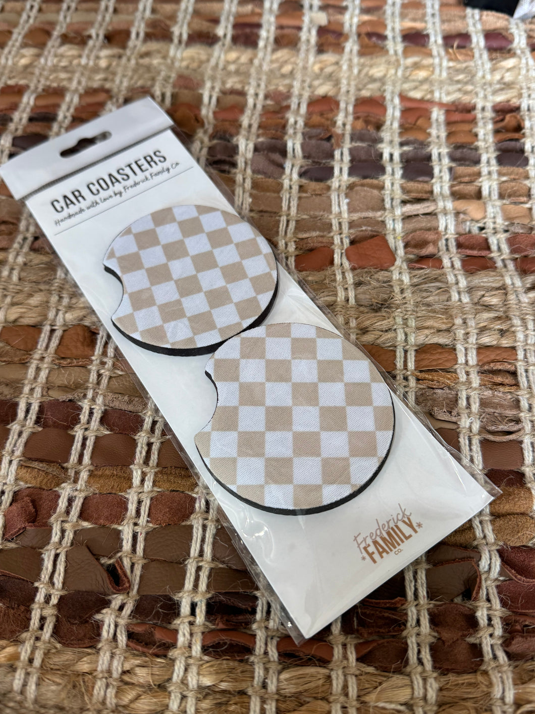 neoprene car coasters | 5 styles