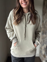 Load image into Gallery viewer, sage cotton hooded sweatshirt