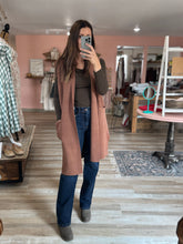 Load image into Gallery viewer, terracotta sleeveless cardigan