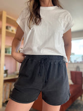 Load image into Gallery viewer, black soft vintage shorts