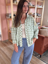 Load image into Gallery viewer, seaside gingham button down