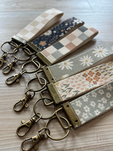 canvas wristlet keychain | 6 styles