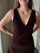 Load image into Gallery viewer, chocolate velvet reversible dress