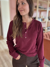 Load image into Gallery viewer, super soft zinfandel tana henley