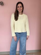 Load image into Gallery viewer, butter yellow chunky knit sweater