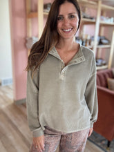 Load image into Gallery viewer, mocha corded henley