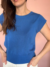 Load image into Gallery viewer, royal blue cap sleeve top