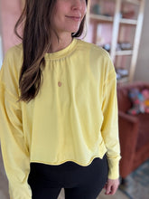 Load image into Gallery viewer, yellow criss-cross long sleeve tee