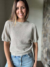 Load image into Gallery viewer, reversible stone cotton knitted surplice back top