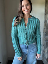 Load image into Gallery viewer, vintage pine chunky cable cardigan