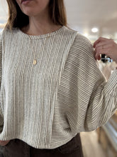 Load image into Gallery viewer, ultra soft stripe mix dolman pullover