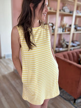 Load image into Gallery viewer, banana stripe sleeveless dress