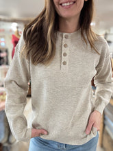 Load image into Gallery viewer, oatmeal waffle henley