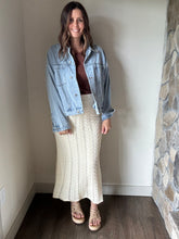 Load image into Gallery viewer, baby chevron pointelle sweater skirt