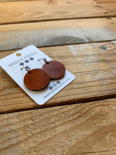 Load image into Gallery viewer, sweet creek classic mini round leather earrings