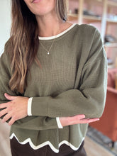 Load image into Gallery viewer, savanna soft scalloped sweater