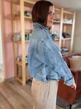 Load image into Gallery viewer, coffee run denim jacket
