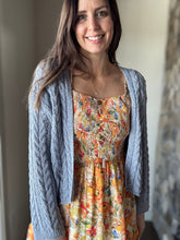Load image into Gallery viewer, yellow tropical floral midi dress