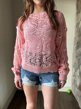 Load image into Gallery viewer, blossom open weave sweater