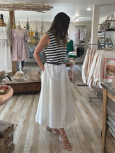 Load image into Gallery viewer, navy+white knit stripe vest
