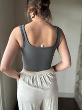 Load image into Gallery viewer, charcoal chevron seamless bralette tank