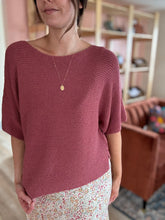 Load image into Gallery viewer, deep rose ribbed dolman sweater