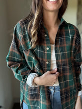 Load image into Gallery viewer, green camp flannel