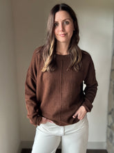 Load image into Gallery viewer, brown crew neck sweater