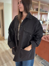 Load image into Gallery viewer, espresso evening chore oversized jacket