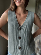 Load image into Gallery viewer, forest mineral wash button vest