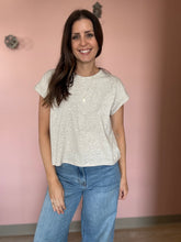 Load image into Gallery viewer, classic oatmeal cotton cuffed tee