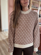 Load image into Gallery viewer, autumn ripple rust chunky knit sweater