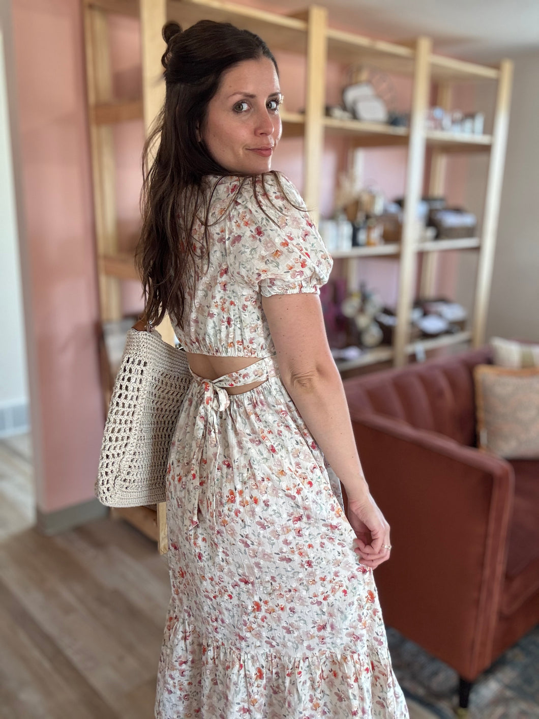 rosita floral swiss dot maxi dress – Cloth + Stone