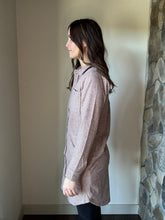 Load image into Gallery viewer, soft brown flannel button down dress and jacket