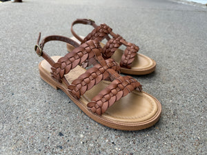 blowfish cognac braided sandals