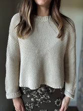 Load image into Gallery viewer, cream chunky knit sweater