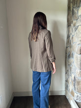 Load image into Gallery viewer, olive brown ruched blazer