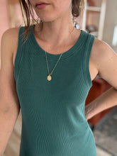 Load image into Gallery viewer, hunter green ribbed tank dress