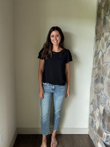 judy blue medium vintage wash frayed kick flare jeans