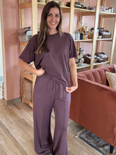 Load image into Gallery viewer, maeve plum cotton oversized tee