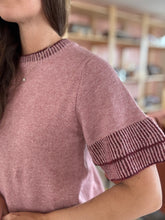 Load image into Gallery viewer, cranberry icing short sleeve sweater